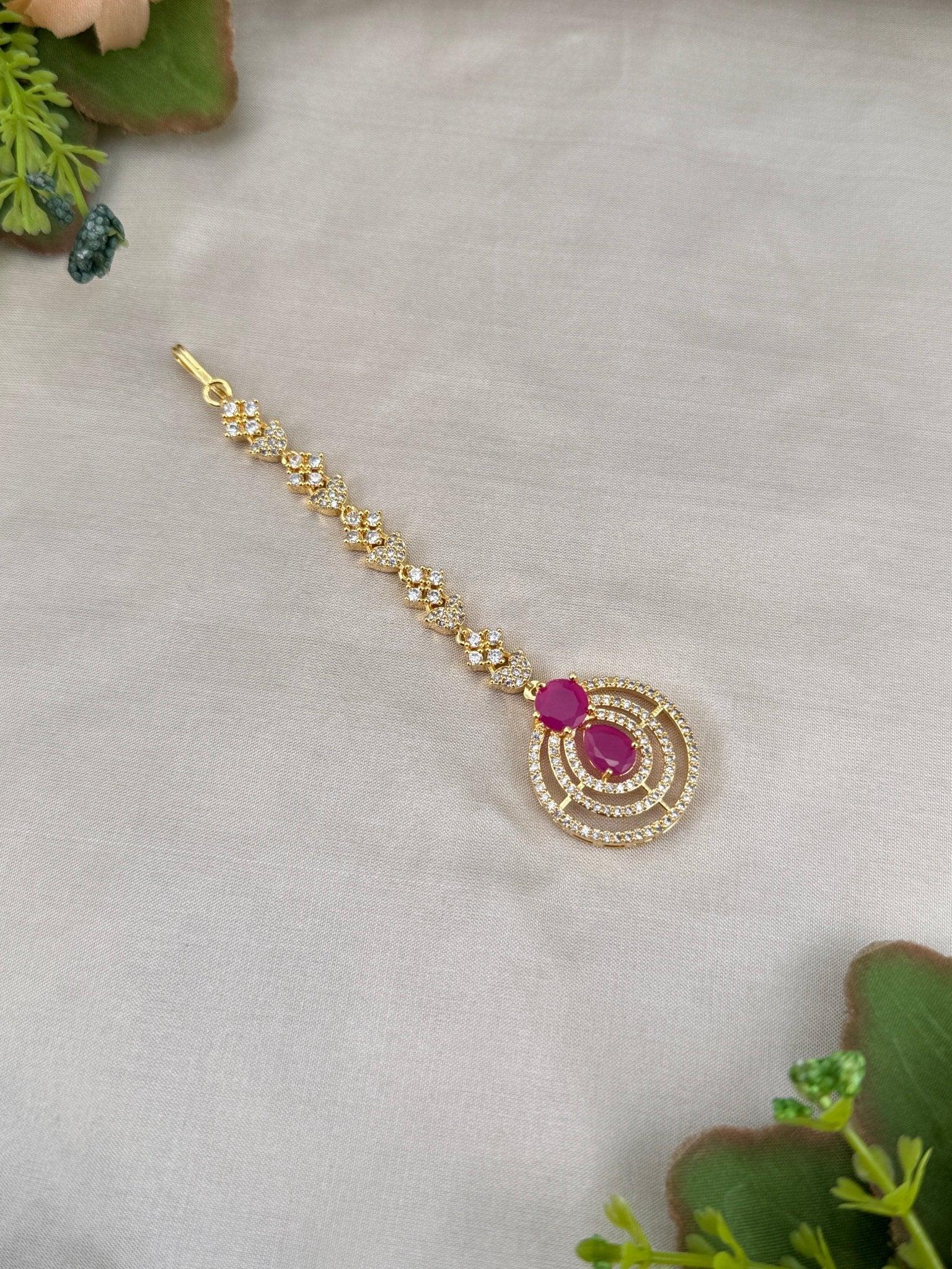 Designer Stone Maang Tikka Mathapati 4259 - Mahilas