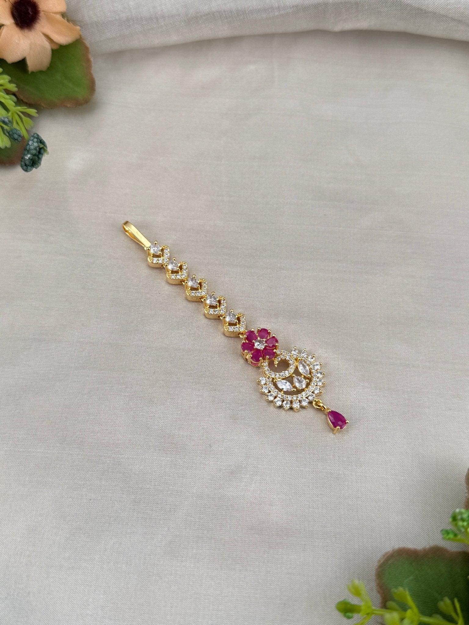 Designer Stone Maang Tikka Mathapati 4267 - Mahilas