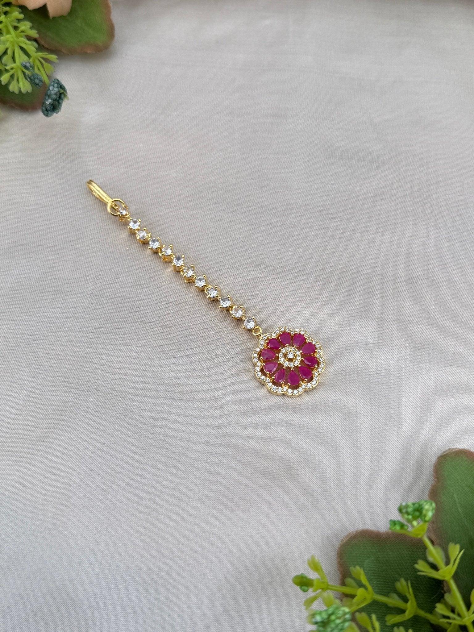 Designer Stone Maang Tikka Mathapati 4282 - Mahilas