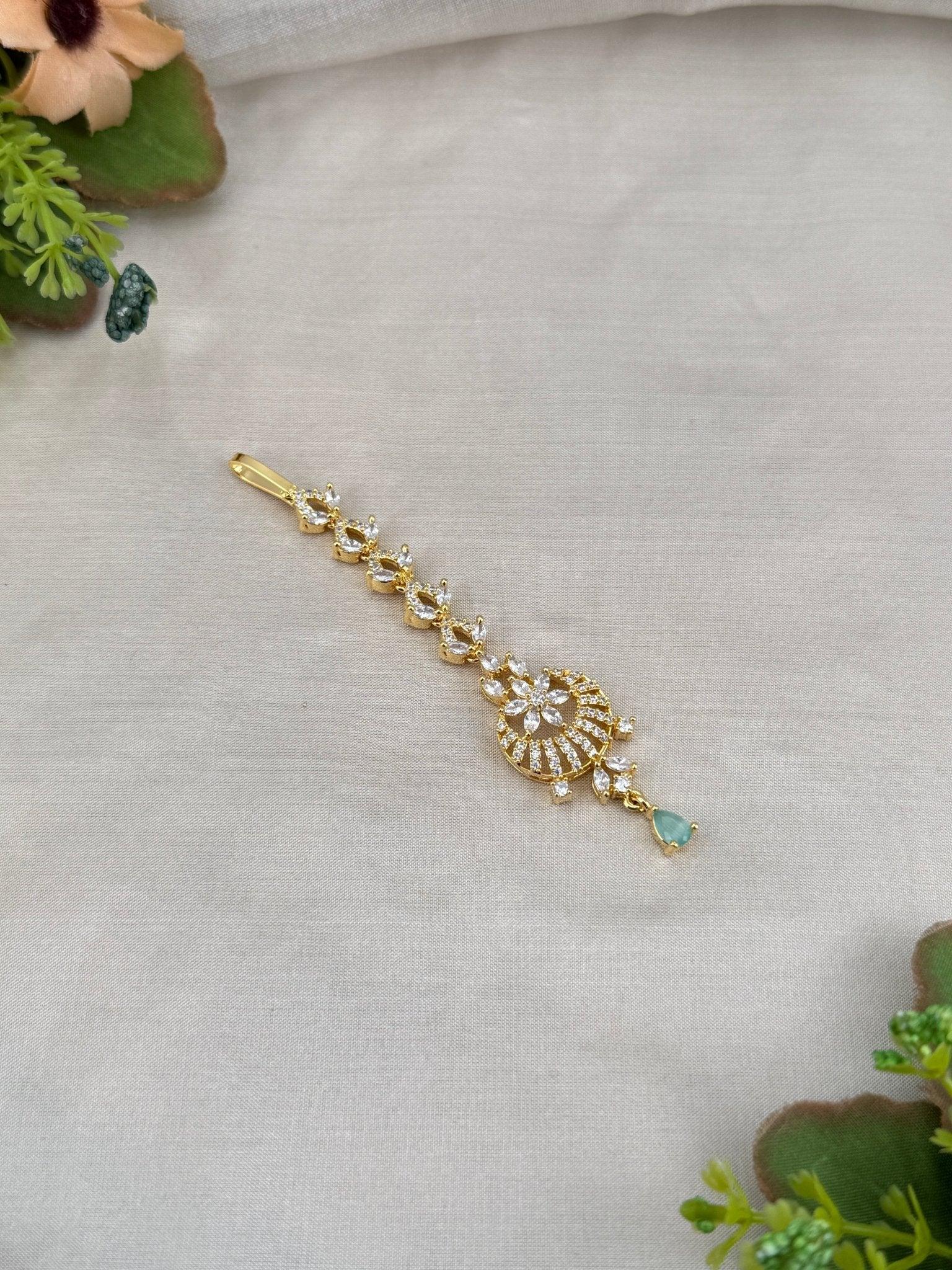 Designer Stone Maang Tikka Mathapati 4295 - Mahilas
