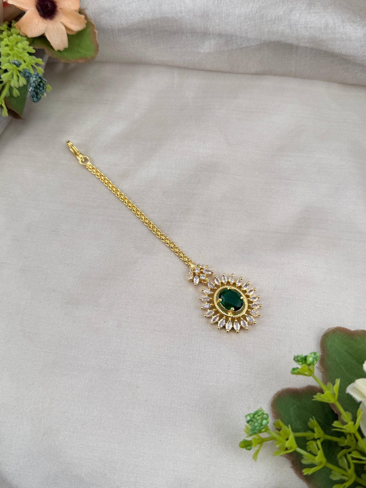 Designer Stone Maang Tikka Mathapati 4296 - Mahilas