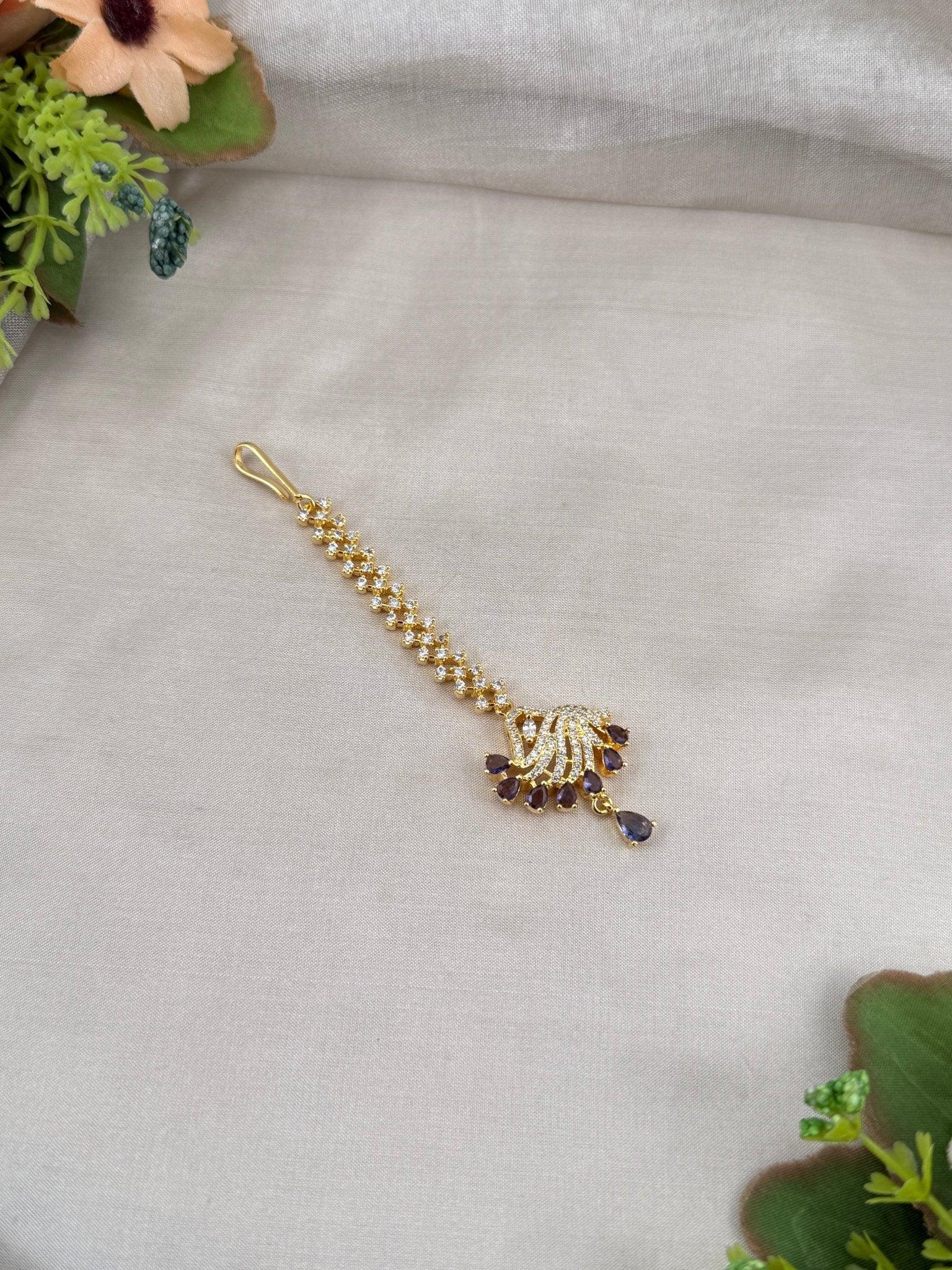 Designer Stone Maang Tikka Mathapati 4298 - Mahilas