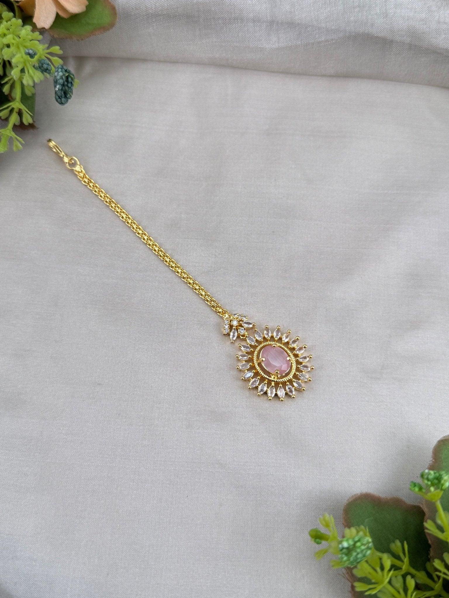 Designer Stone Maang Tikka Mathapati 4308 - Mahilas