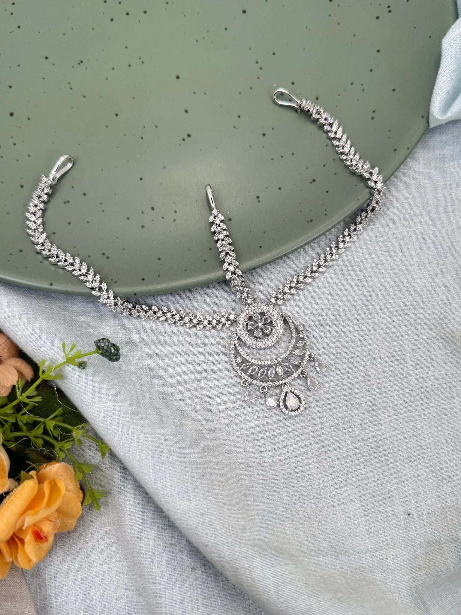 Designer Stone Maang Tikka Mathapatti 355 - Mahilas