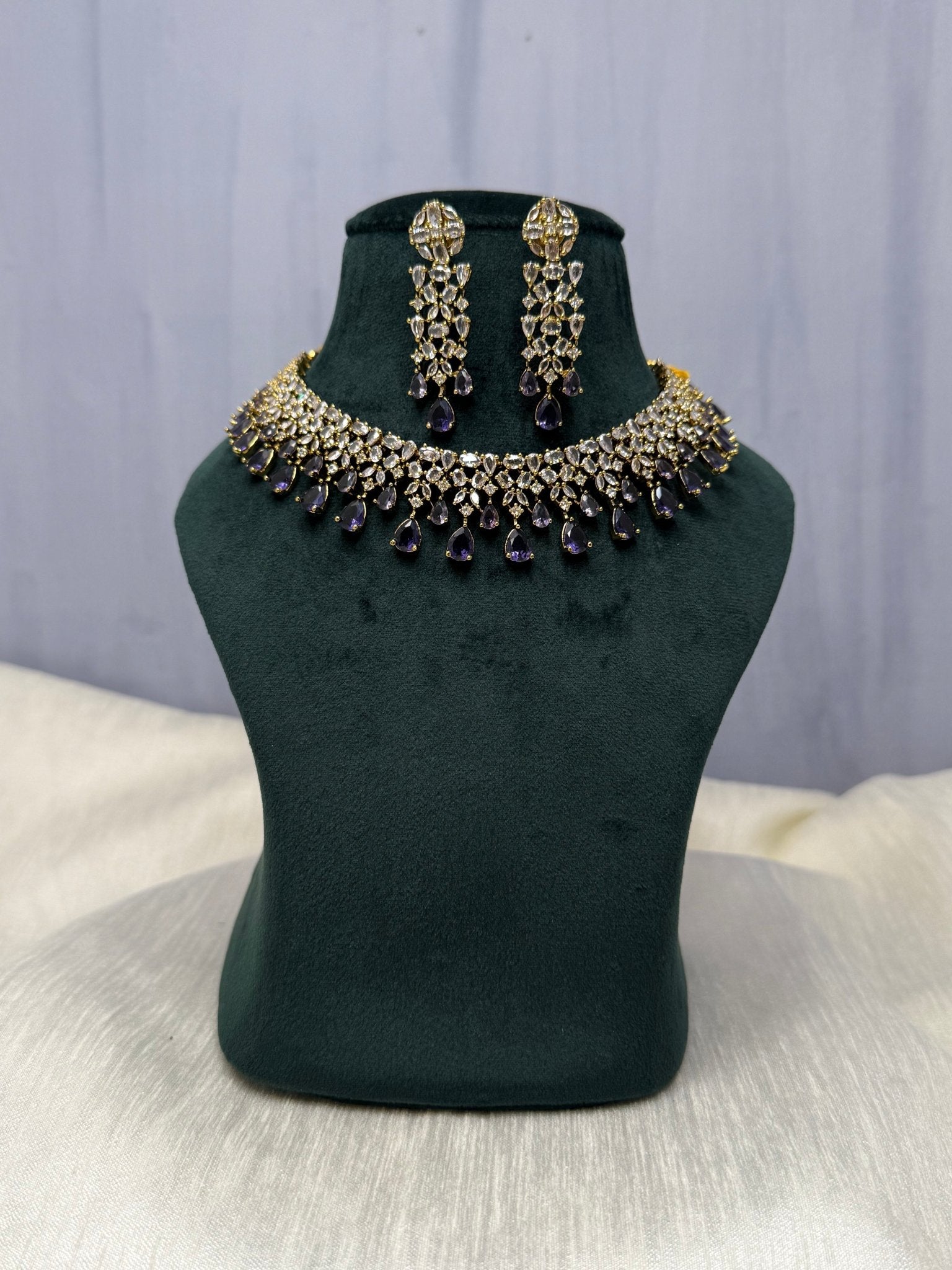 Designer Stone Necklace 0398 - Mahilas