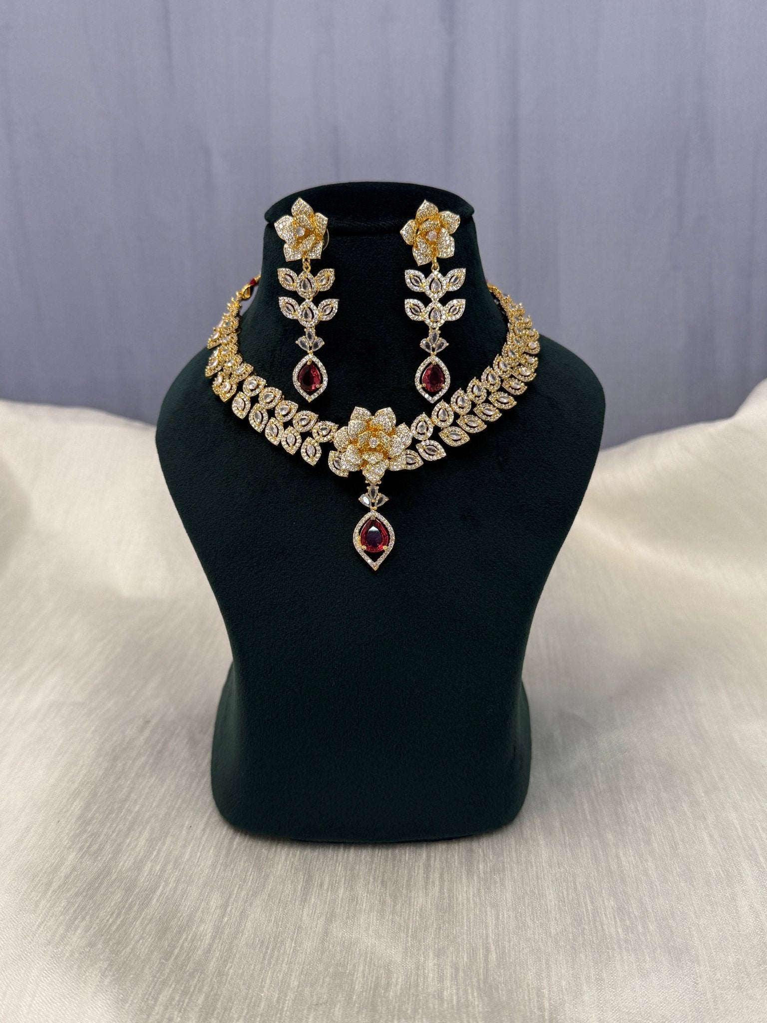 Designer Stone Necklace 0407 - Mahilas