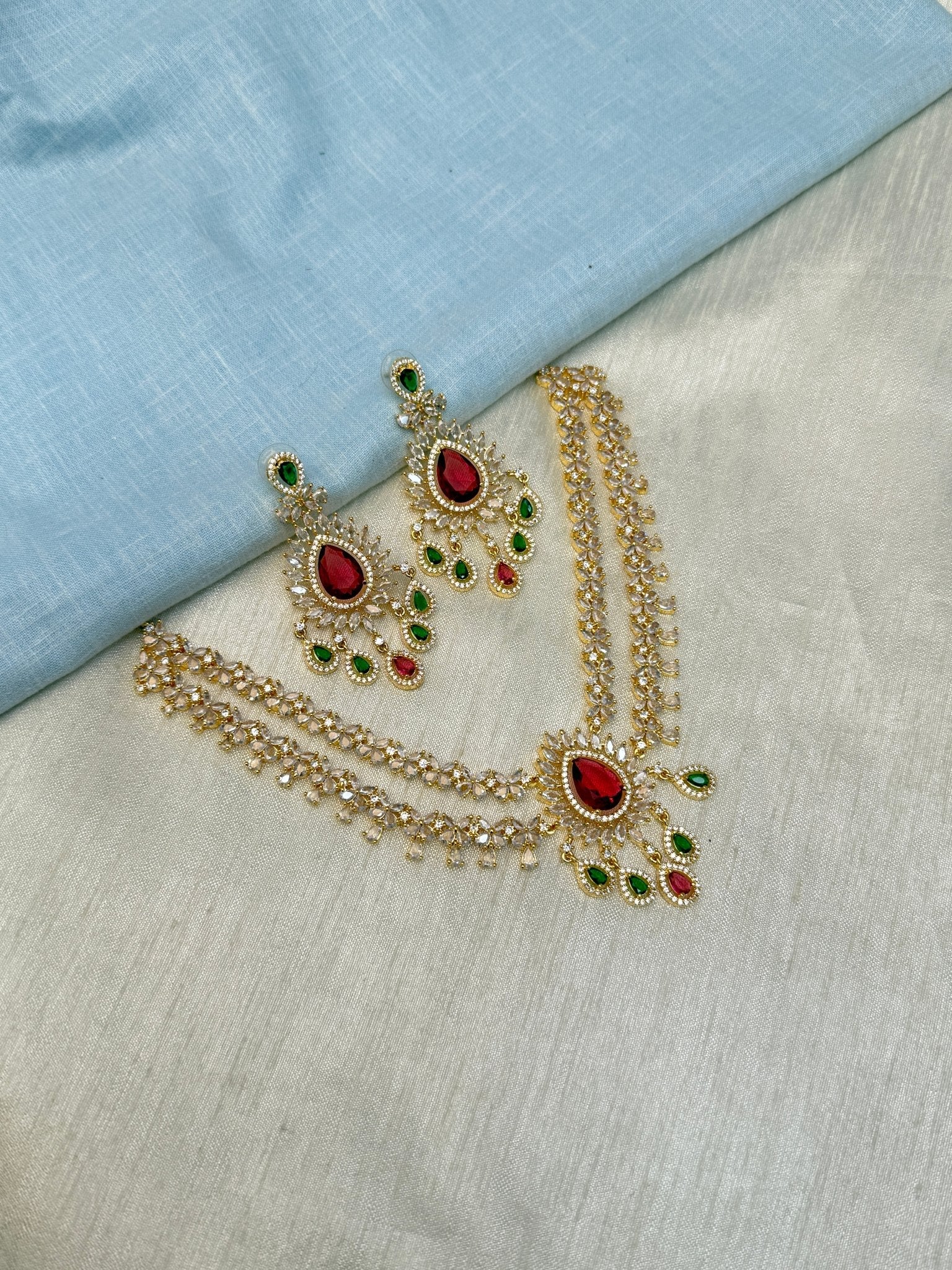 Designer Stone Necklace 0410 - Mahilas