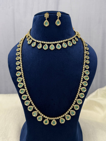 Designer Stone Necklace Premium Set (6 colours) 0422 - Mahilas