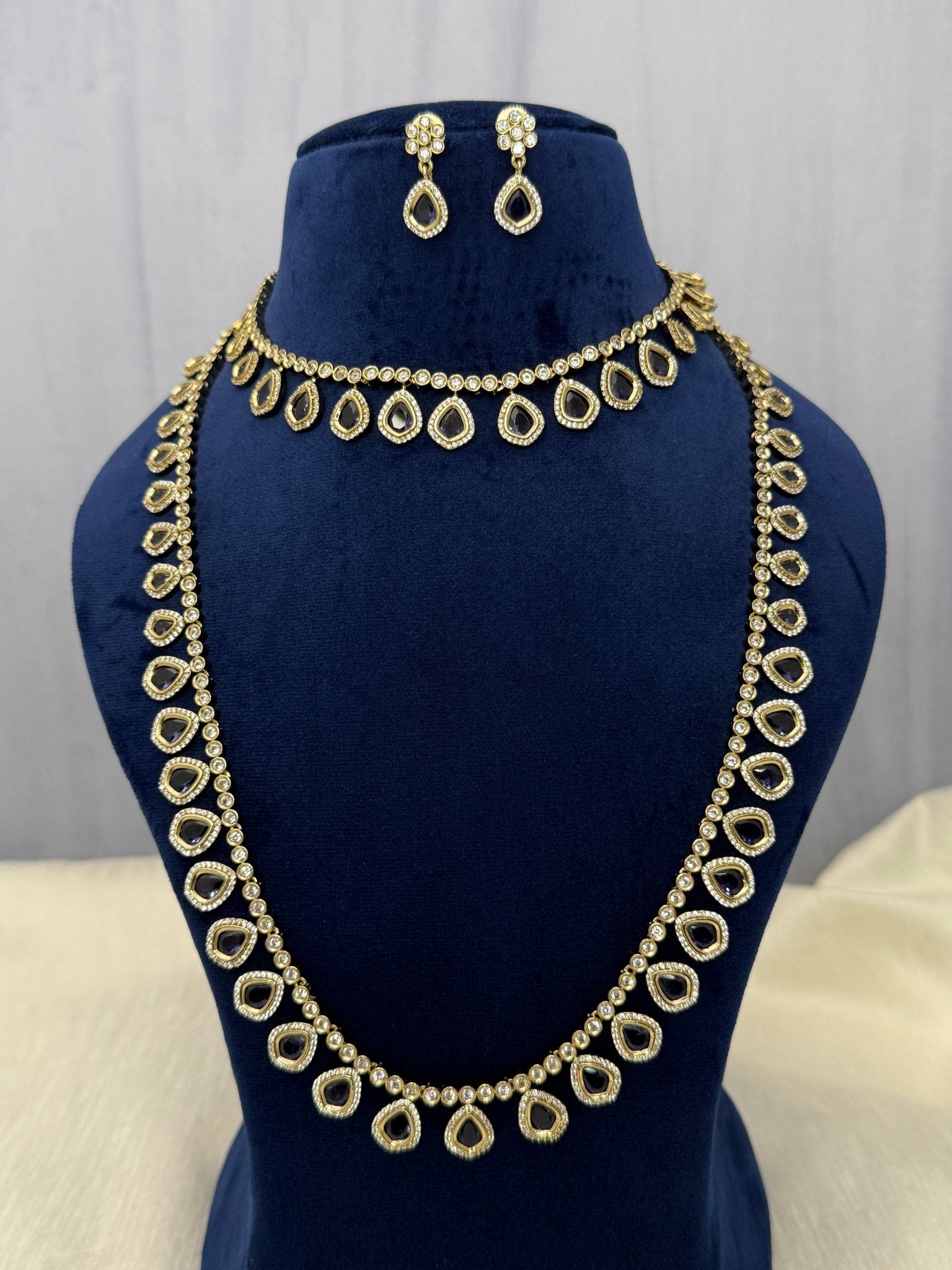 Designer Stone Necklace Premium Set (6 colours) 0422 - Mahilas