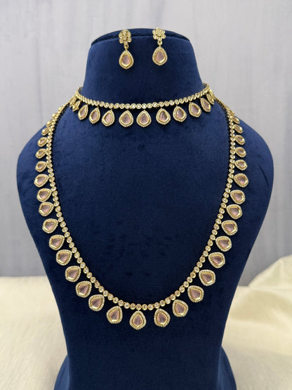 Designer Stone Necklace Premium Set (6 colours) 0422 - Mahilas