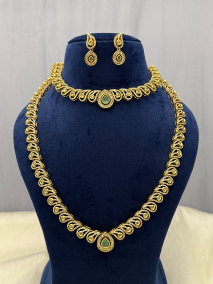 Designer Stone Necklace Premium Set (6 colours) 0423 - Mahilas
