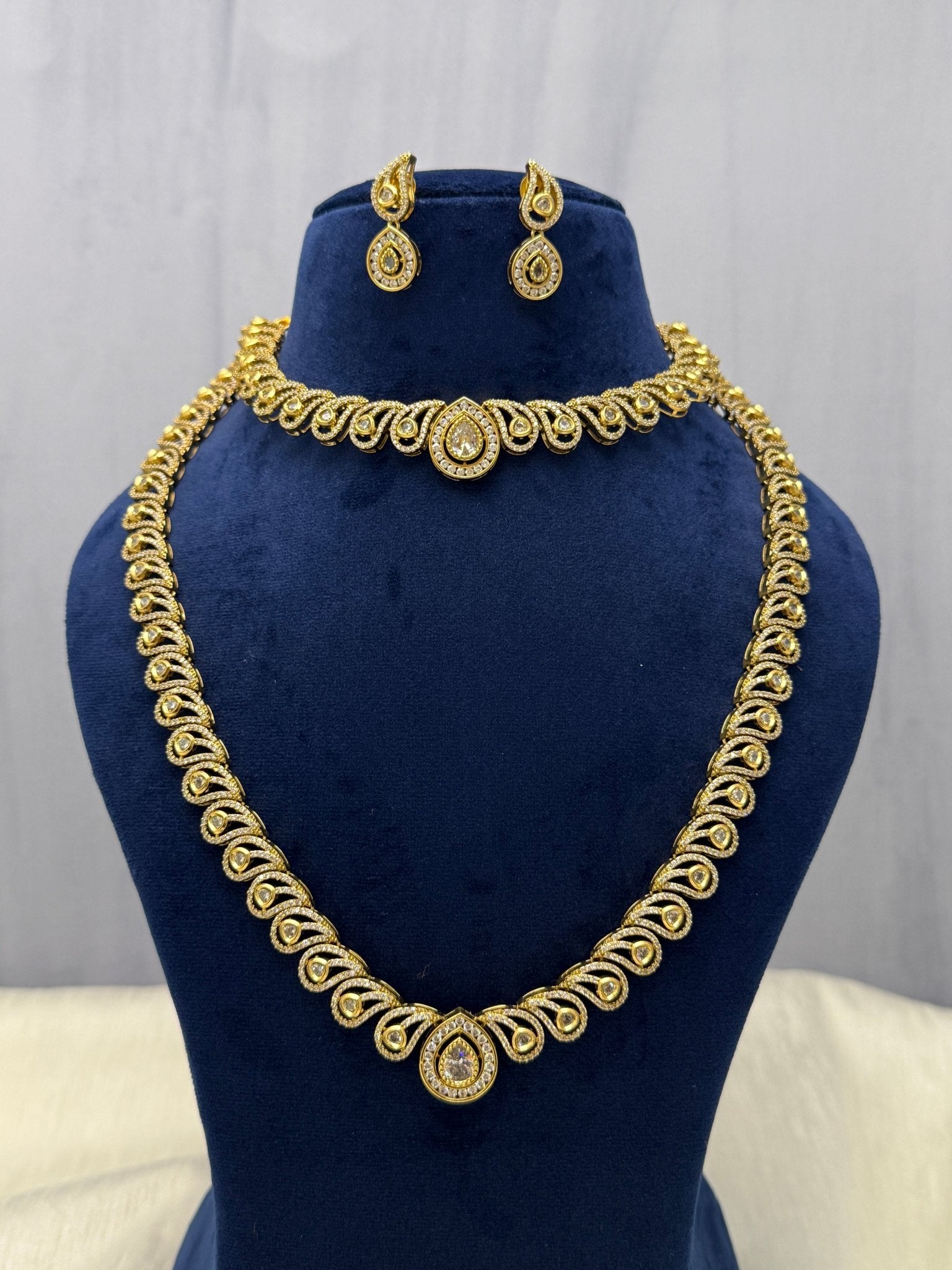 Designer Stone Necklace Premium Set (6 colours) 0423 - Mahilas