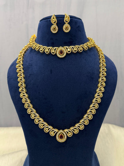 Designer Stone Necklace Premium Set (6 colours) 0423 - Mahilas