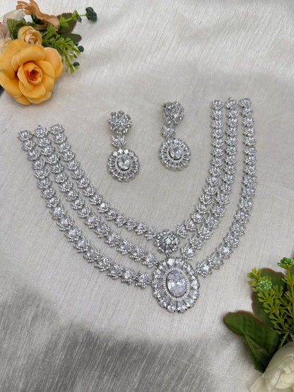 Designer Stone Necklace Set 0766 - 7 Colors - Mahilas