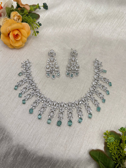 Designer Stone Necklace Set 0767 - 3 Colors - Mahilas