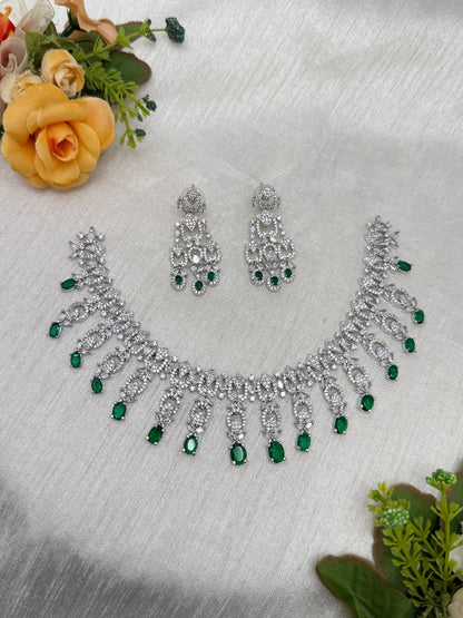Designer Stone Necklace Set 0767 - 3 Colors - Mahilas