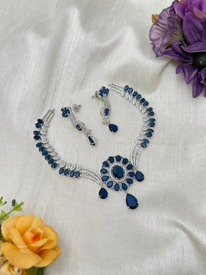 Designer Stone Necklace Set 0771 - 6 Colors - Mahilas