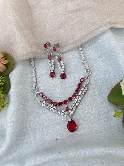 Designer Stone Short Necklace Set 816 - Mahilas