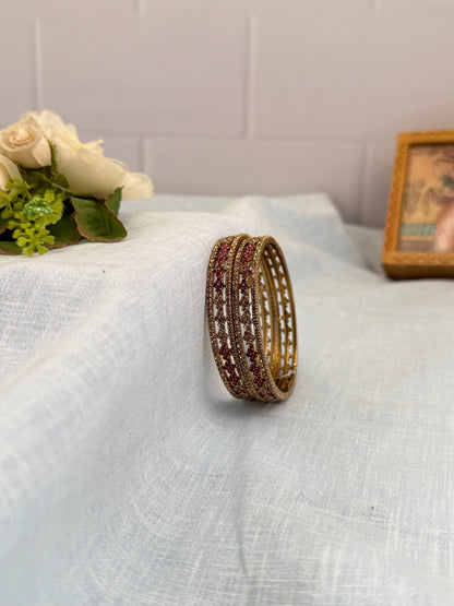 Designer Victorian Antique Stone Bangles 7000 - 9 Colors - Mahilas