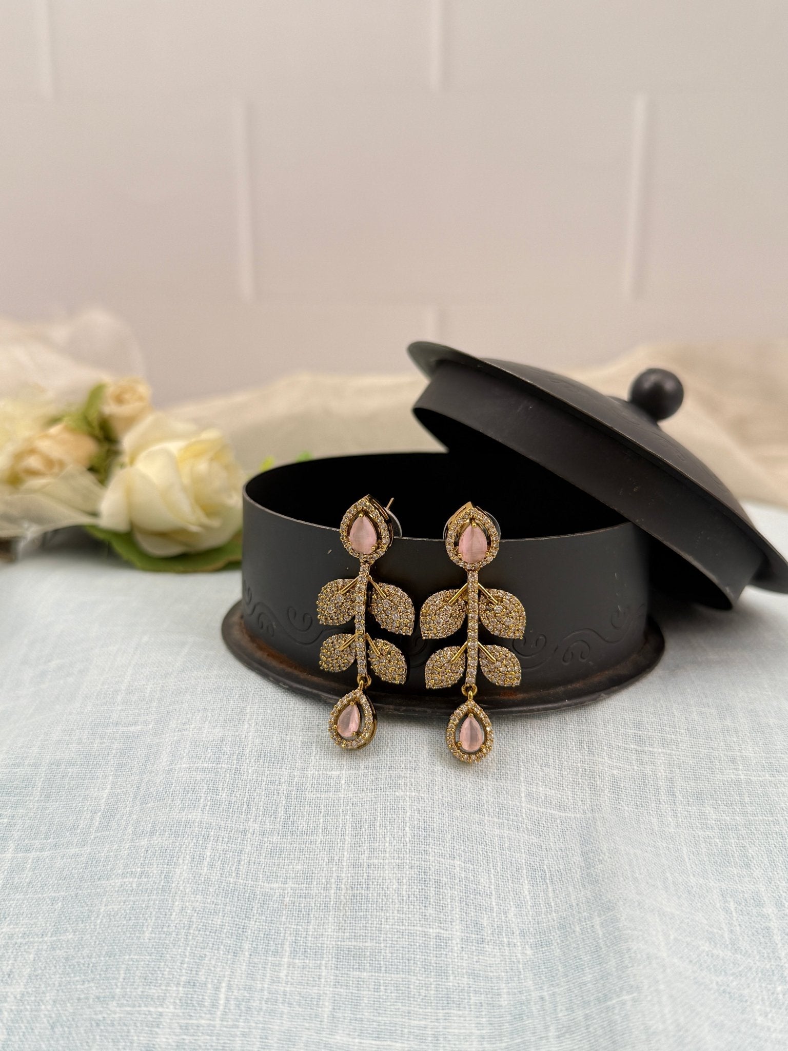 Designer Victorian Antique Stone Earrings 0216 - Mahilas