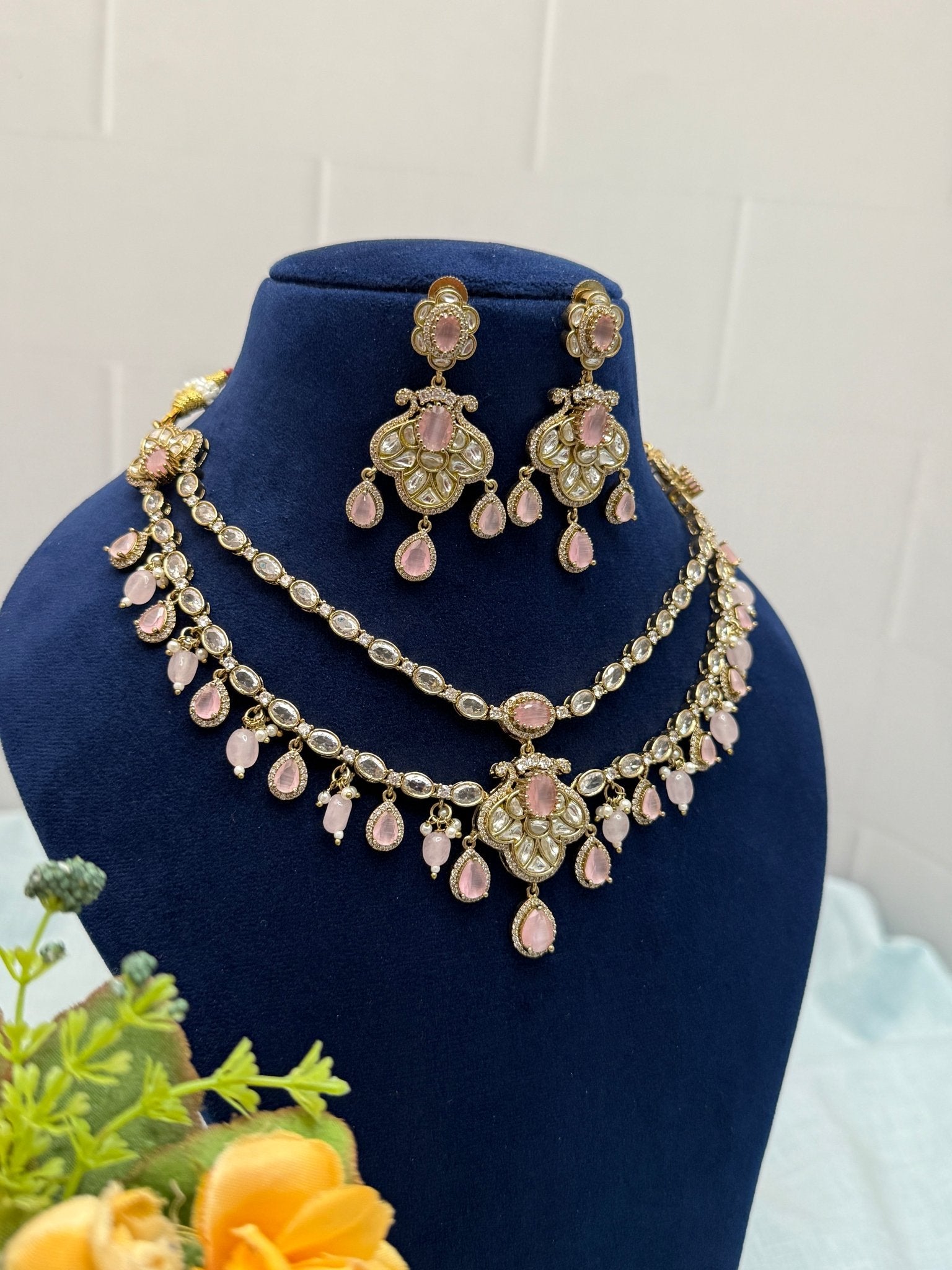 Designer Victorian Kundan Necklace Set 177 - Mahilas