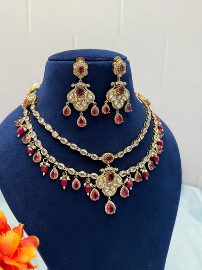 Designer Victorian Kundan Necklace Set 179 - Mahilas