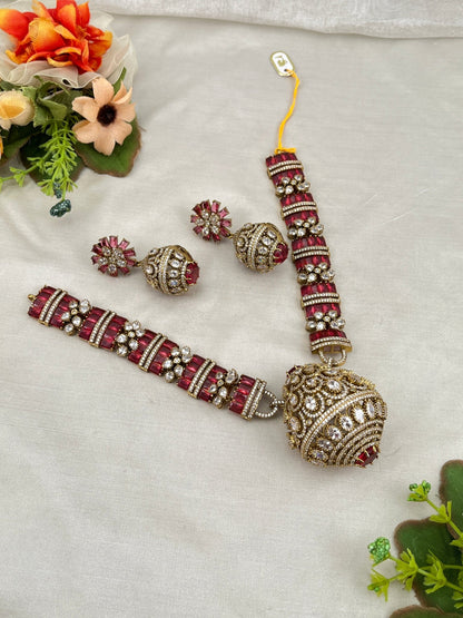Designer Victorian Necklace Set 207 - Mahilas