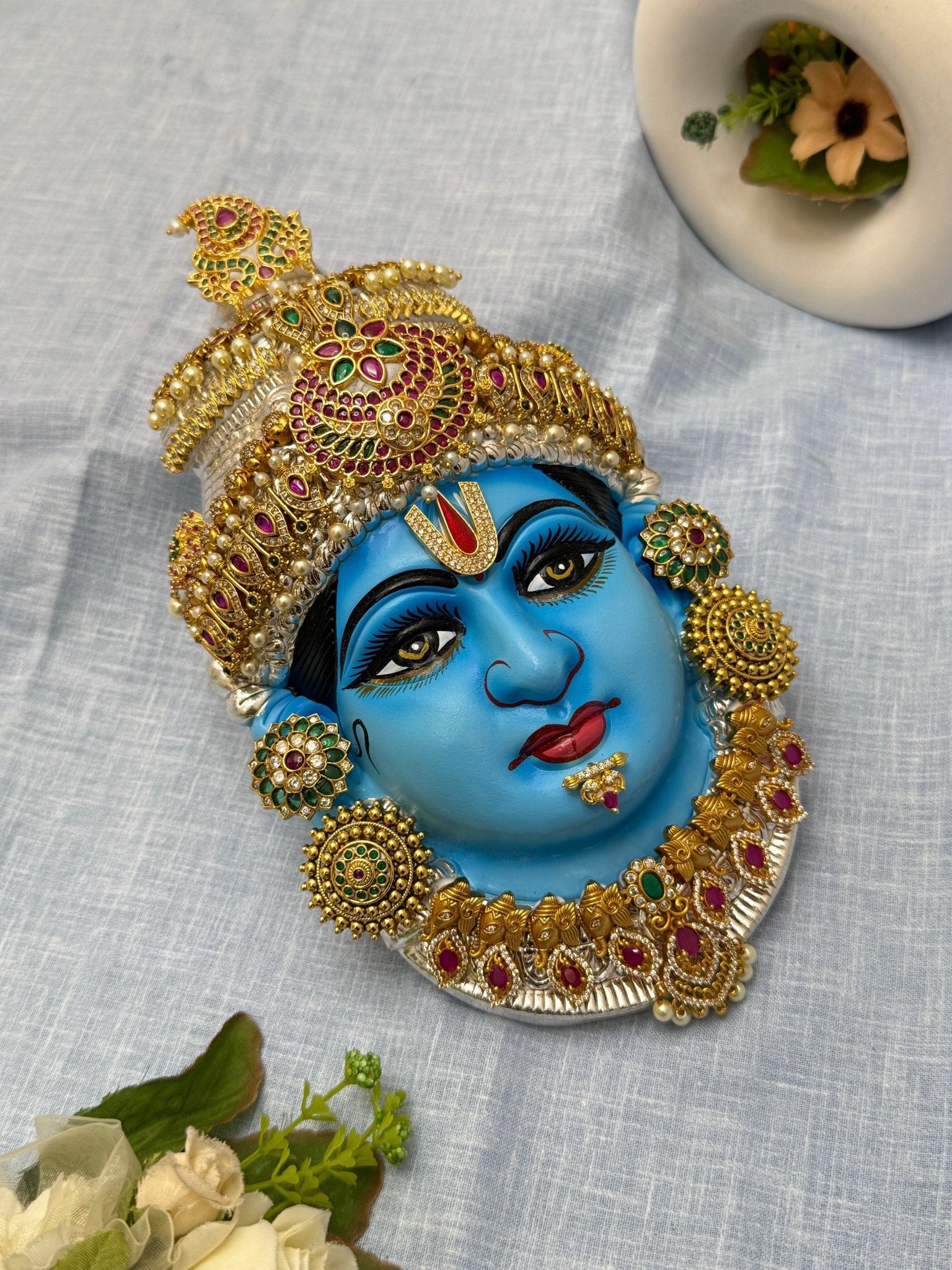 Divine Lakshm Devi Idol Mukhwada 7 inch 33 - Mahilas