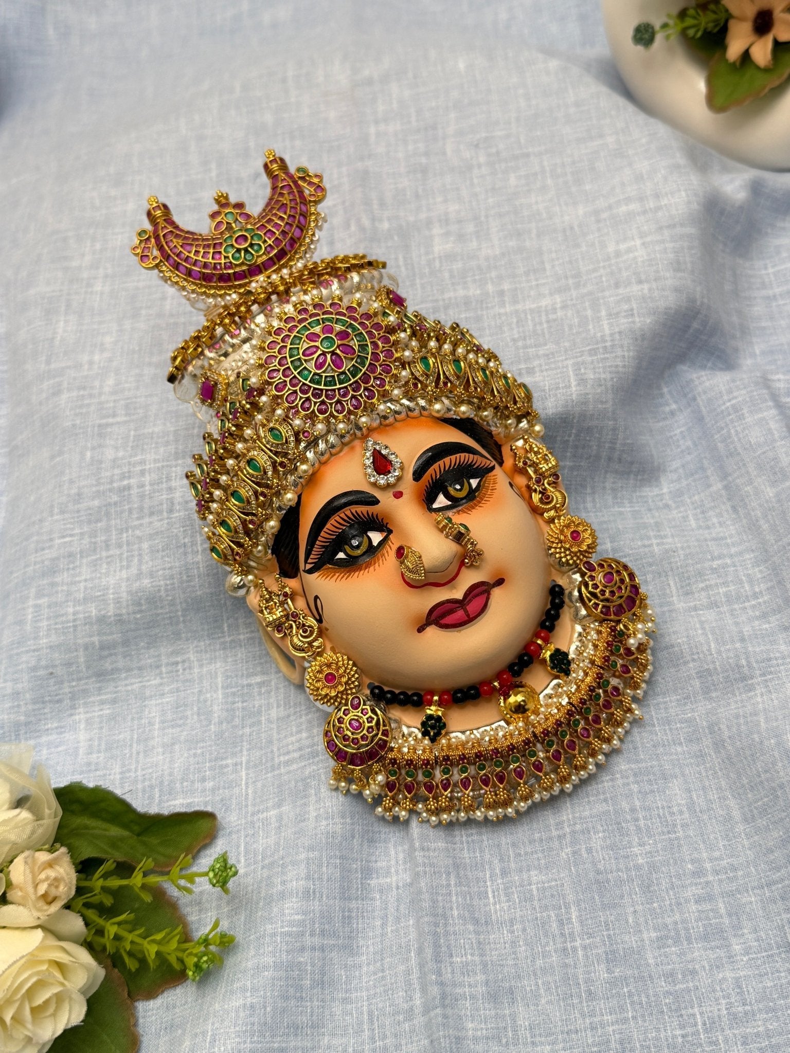 Divine Lakshm Devi Idol Mukhwada 8 inch 12 - Mahilas