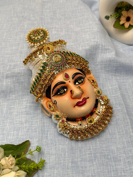 Divine Lakshm Devi Idol Mukhwada 8 inch 17 - Mahilas
