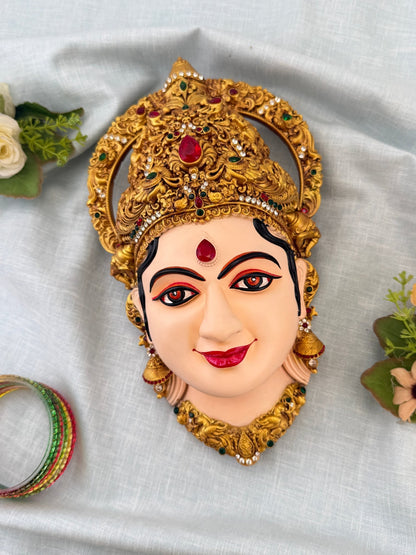 Divine Lakshmi Devi Mukhwada Brass - 10 inch 005 - Mahilas