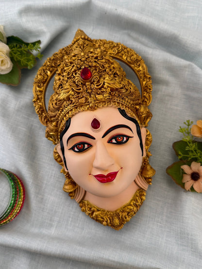 Divine Lakshmi Devi Mukhwada Brass - 10 inch 007 - Mahilas