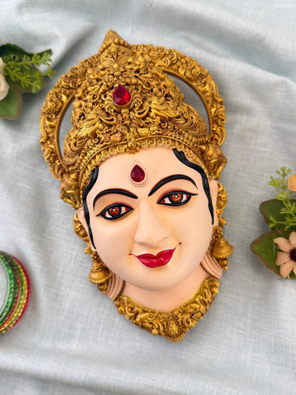 Divine Lakshmi Devi Mukhwada Brass - 10 inch 007 - Mahilas