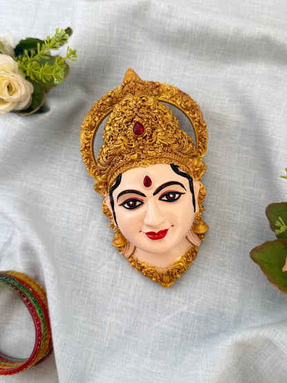 Divine Lakshmi Devi Mukhwada Brass - 6 inch 003 - Mahilas