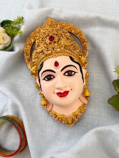 Divine Lakshmi Devi Mukhwada Brass - 8 inch 002 - Mahilas