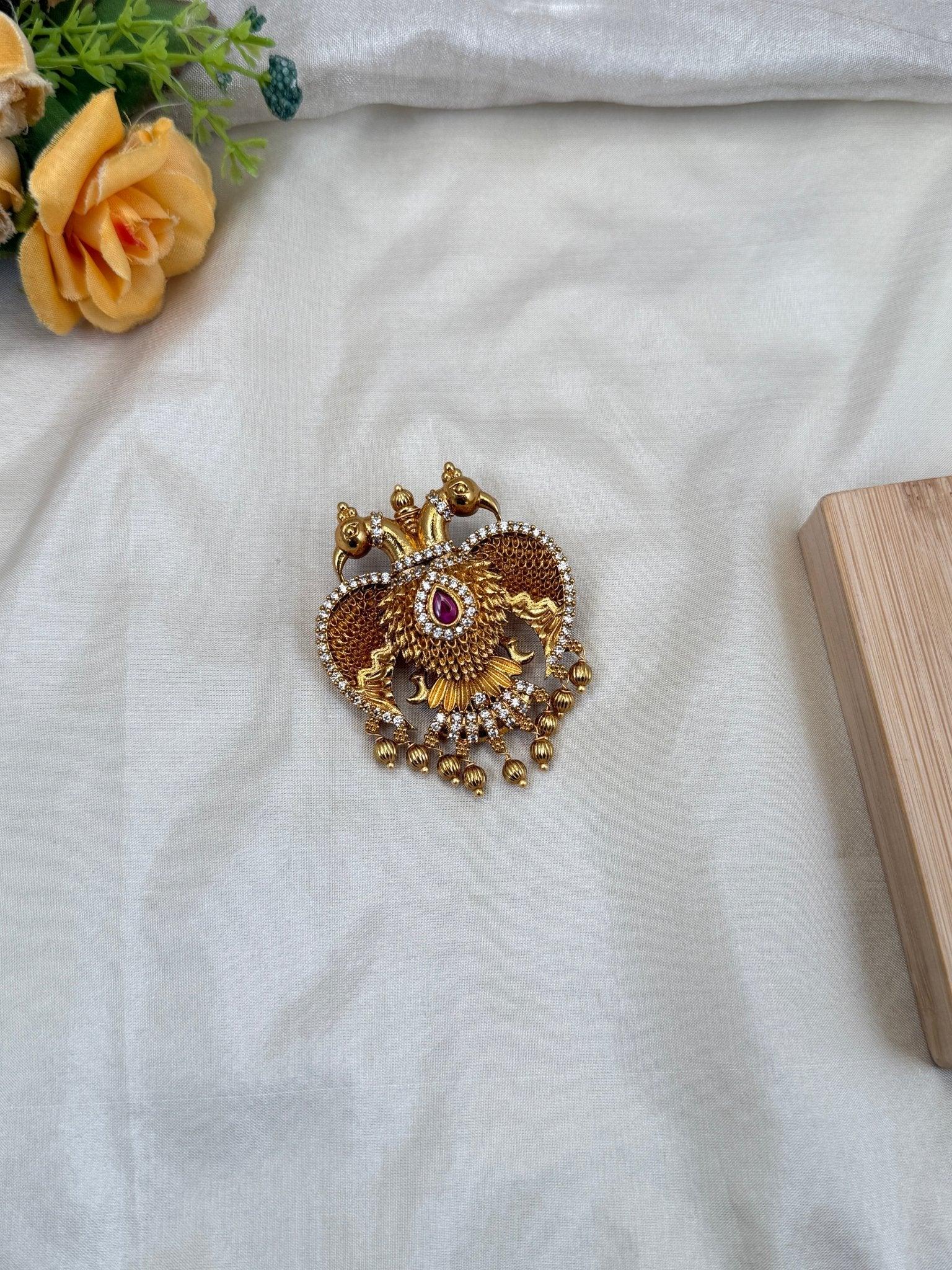 Gandaberunda Antique Pendant 208 (5 cm) - Mahilas