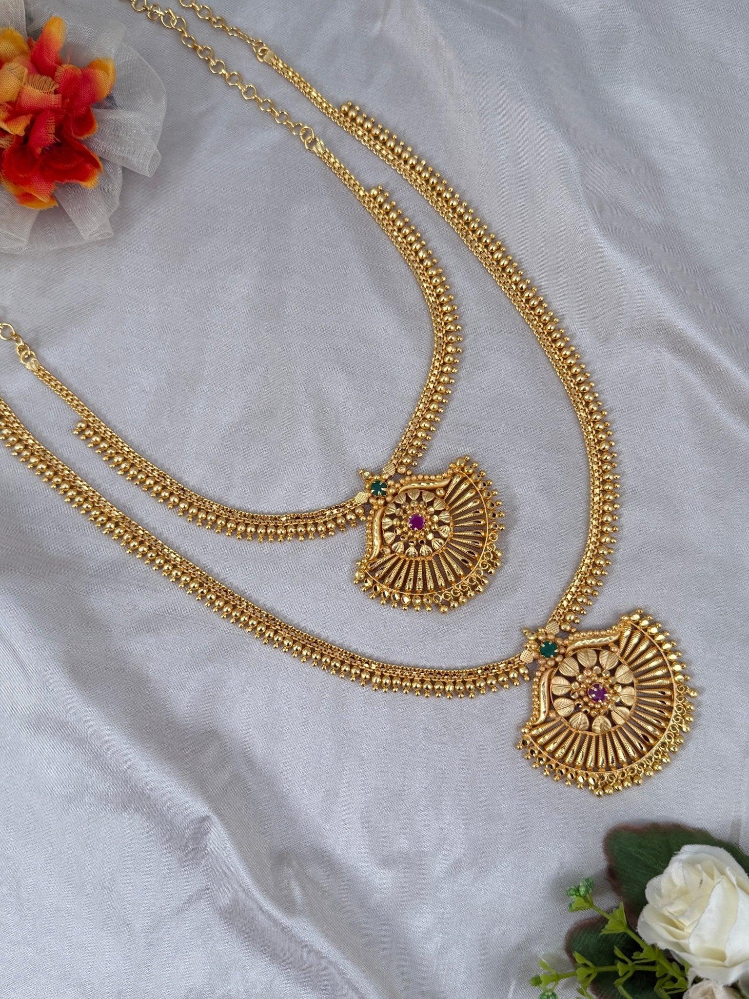 Gold Lookalike Antique Necklace Set 579 - Mahilas