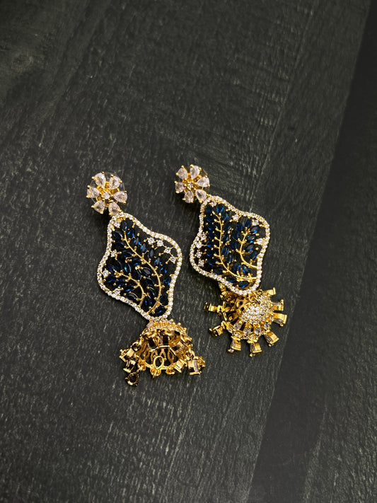 Gold Stone Earring 1438 - Mahilas