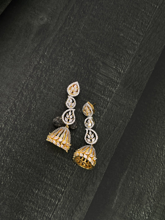 Gold Stone Earring 1439 - Mahilas