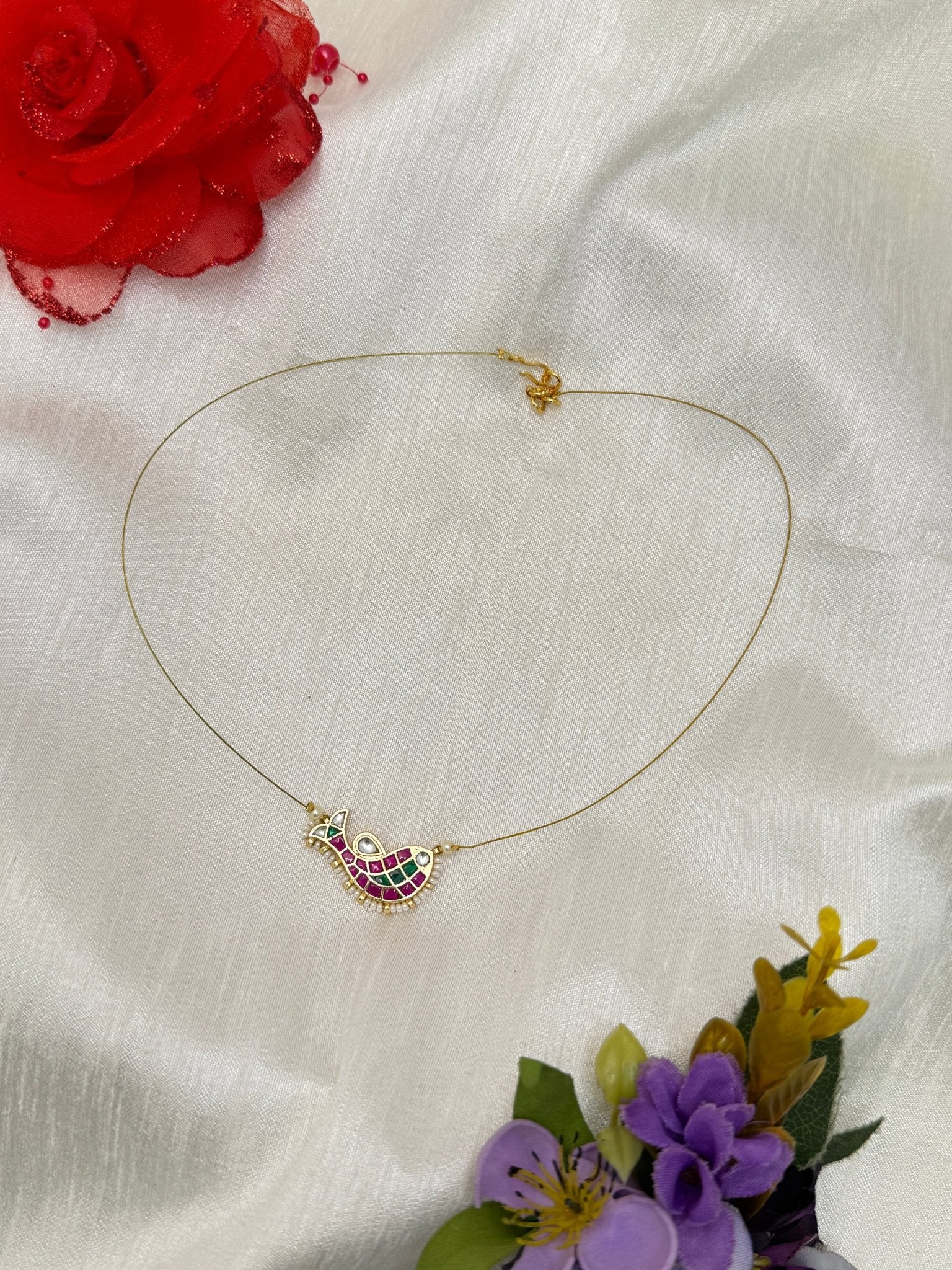 Invisible Chain Jadau Necklace 189 - Mahilas