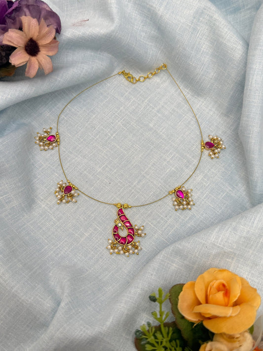 Invisible Chain Jadau Necklace 228 - Mahilas