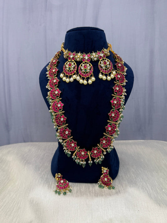 Jadau Bridal Necklace Set 262 - Mahilas