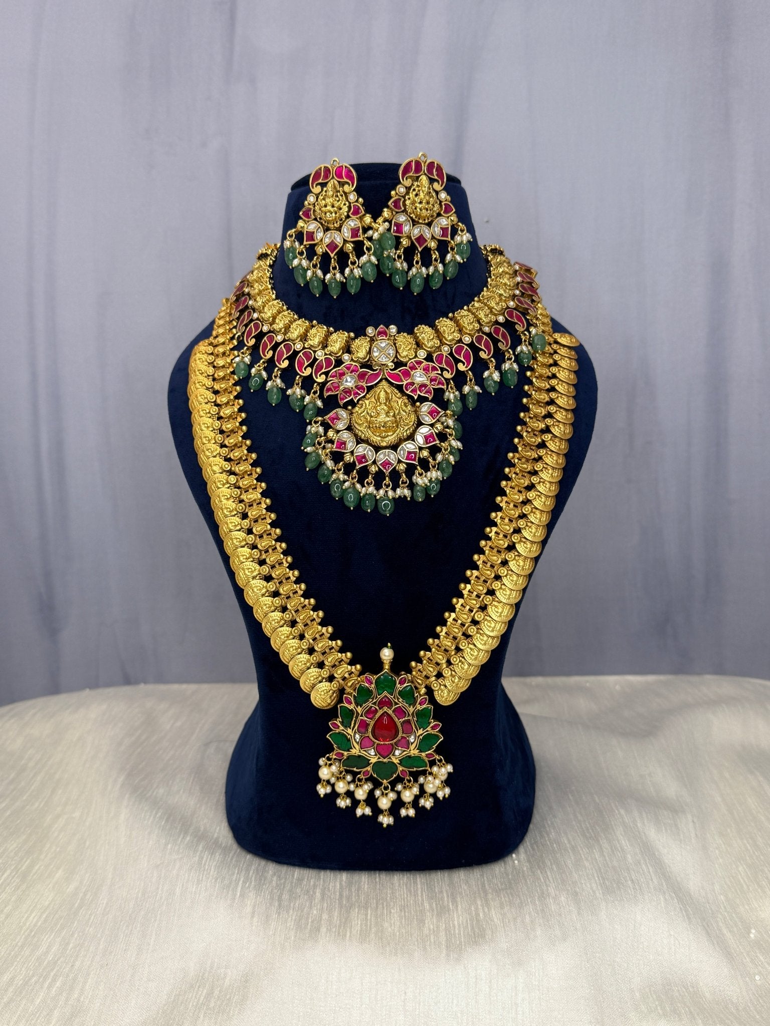 Jadau Bridal Necklace Set 263 - Mahilas