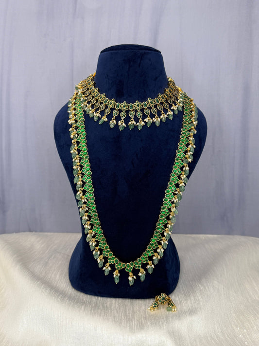 Jadau Bridal Necklace Set 266 - Mahilas