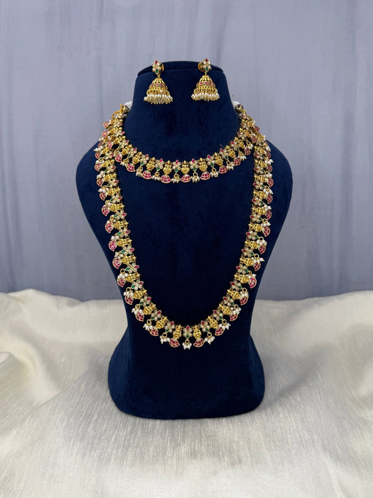 Jadau Bridal Necklace Set 267 - Mahilas