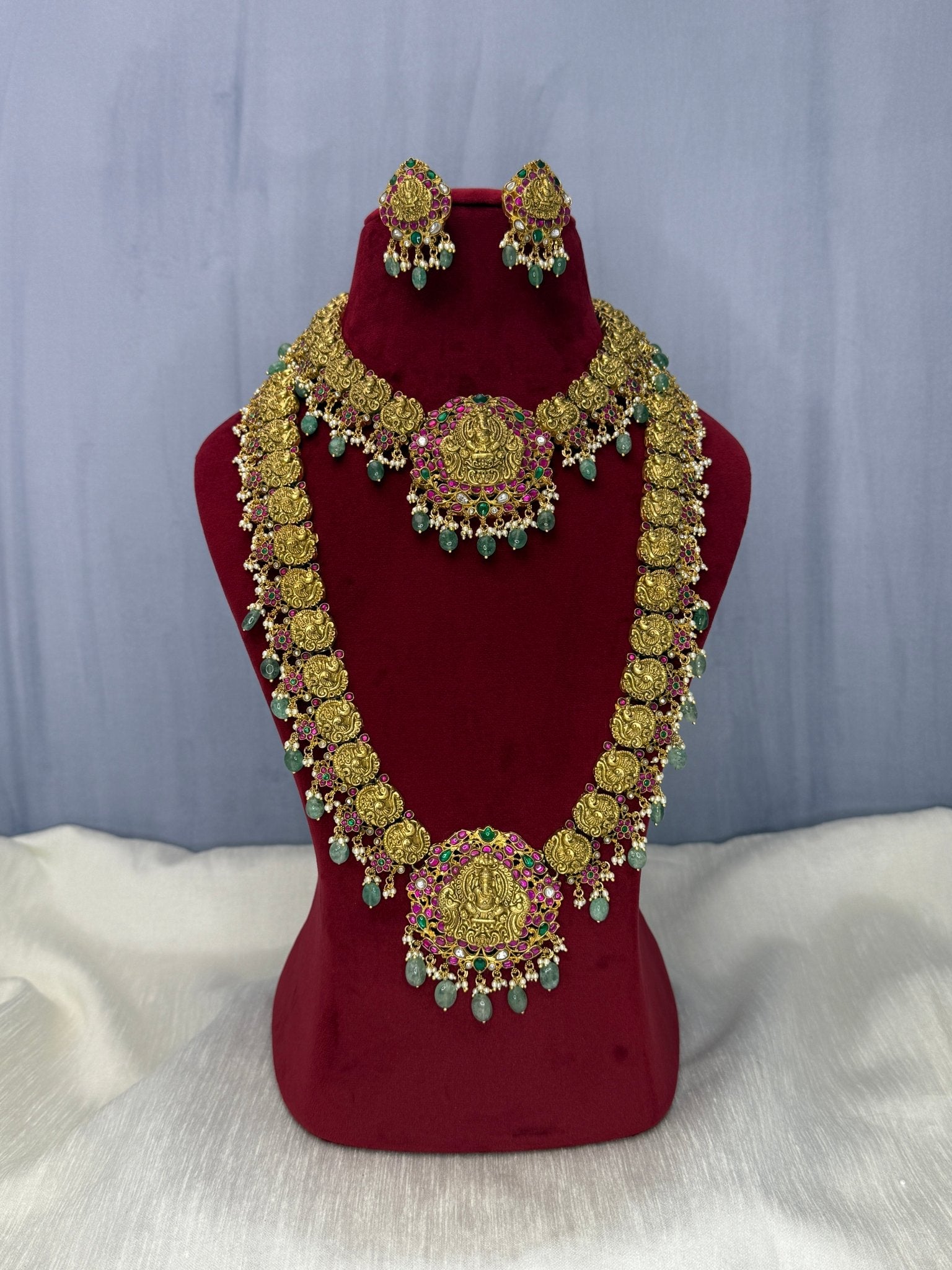 Jadau Bridal Necklace Set 268 - Mahilas