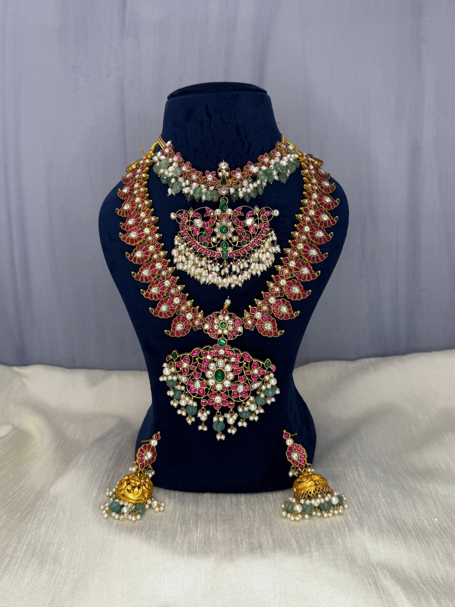 Jadau Bridal Necklace Set 269 - Mahilas