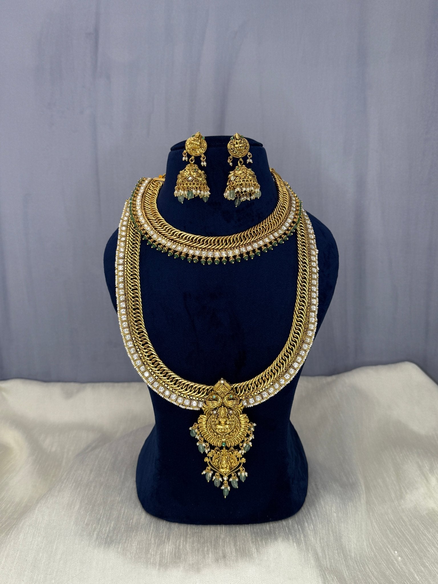 Jadau Bridal Necklace Set 270 - Mahilas