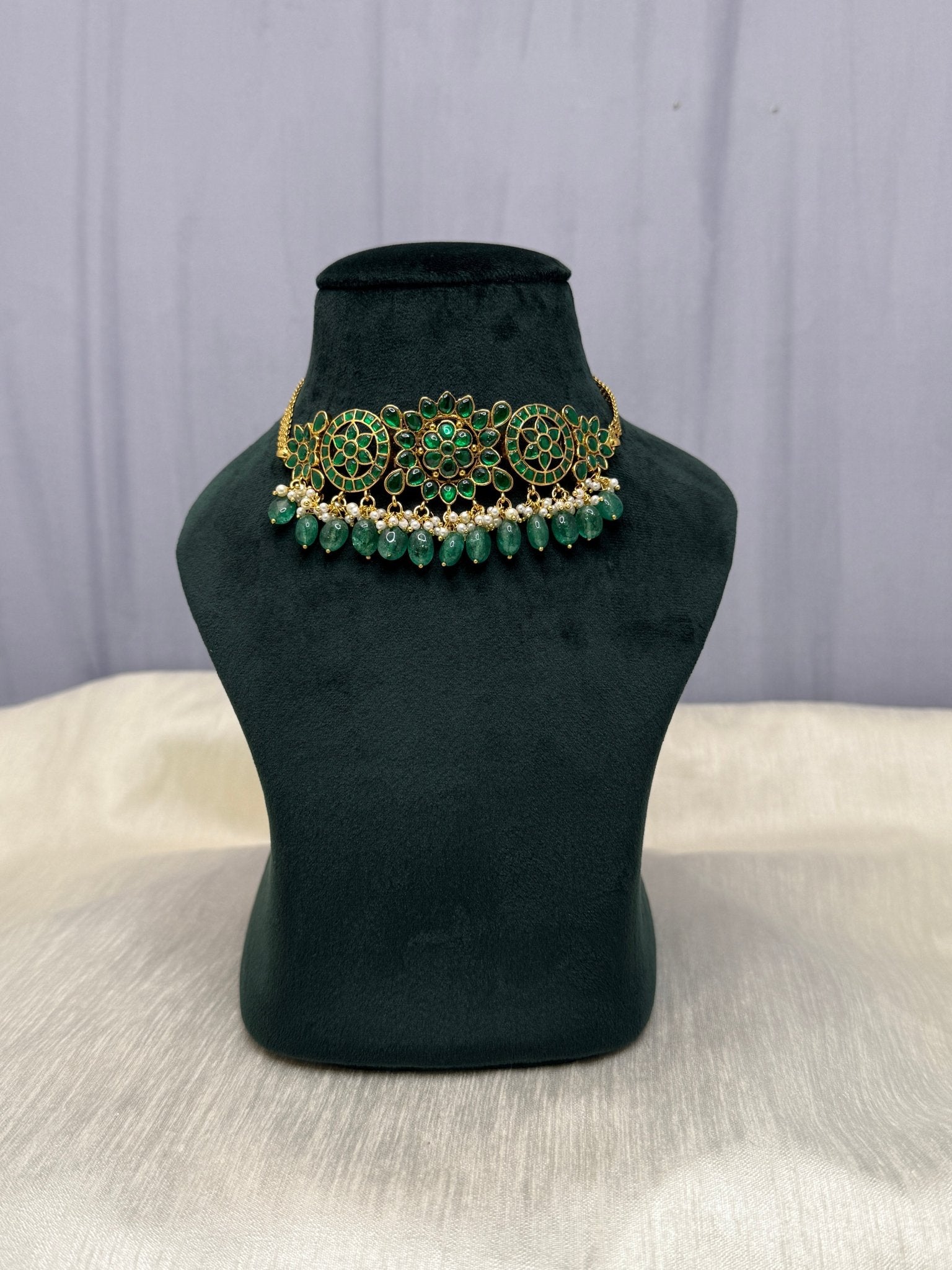 Jadau Choker Necklace Set 286 - Mahilas