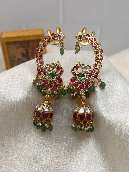 Jadau Earcuff Earring Jhumka - Mahilas